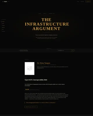 Telecom Thought Leadership Editorial Landing Page