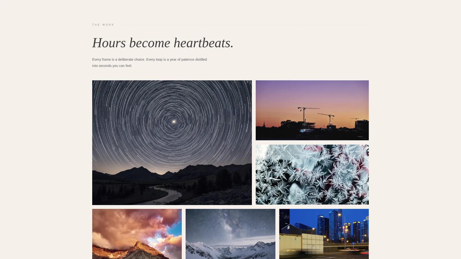 Time-Lapse Photography Content Blog Website Template