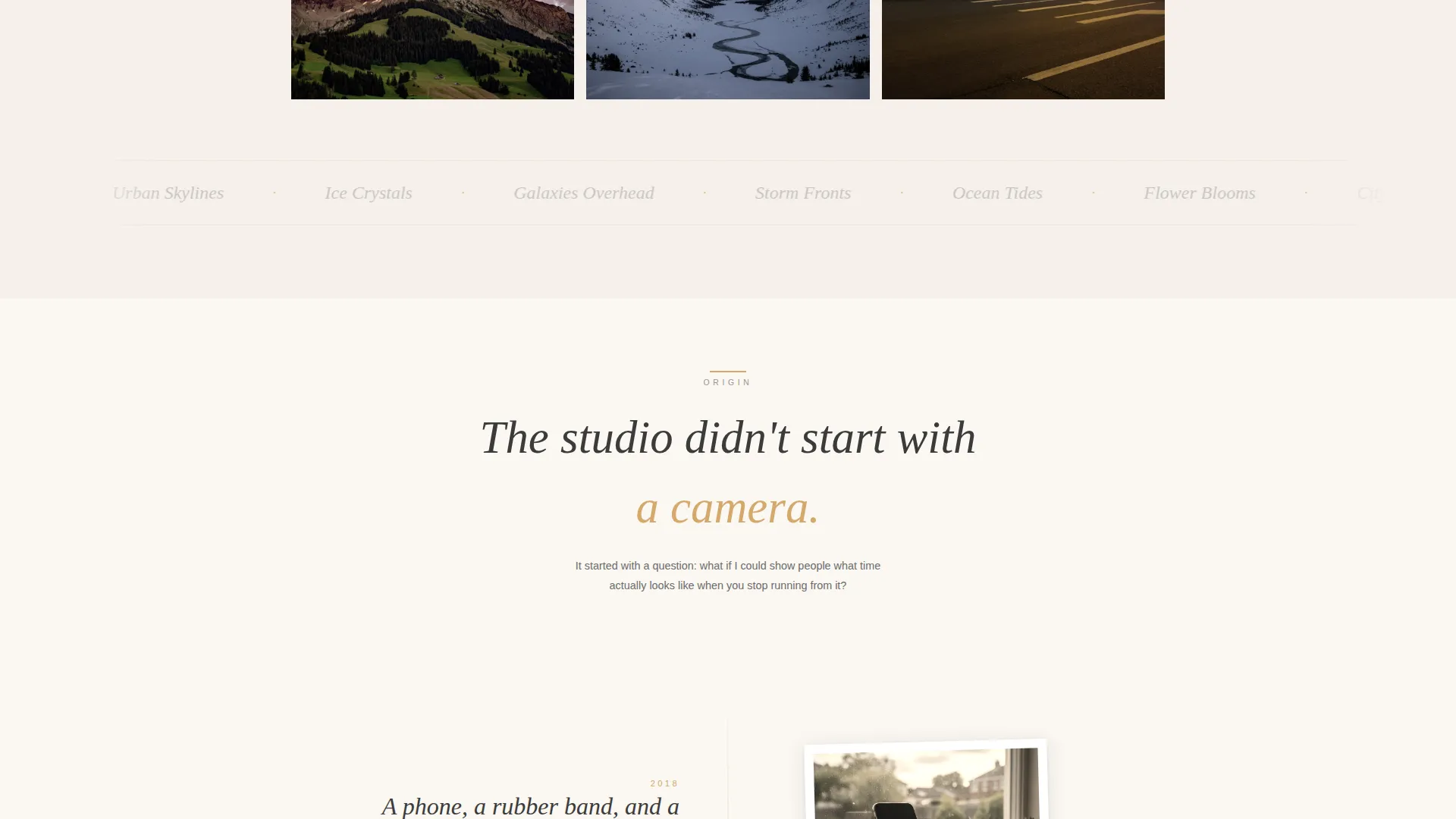 Time-Lapse Photography Content Blog Website Template