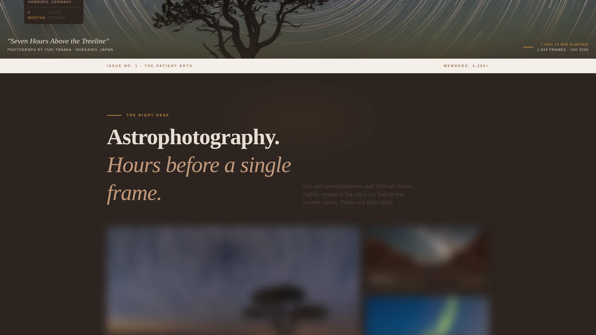 Time-Lapse Photography Community Landing Page