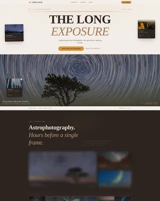 Time-Lapse Photography Community Landing Page