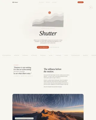 Time-Lapse Photography Content Specialist Blog Website Template