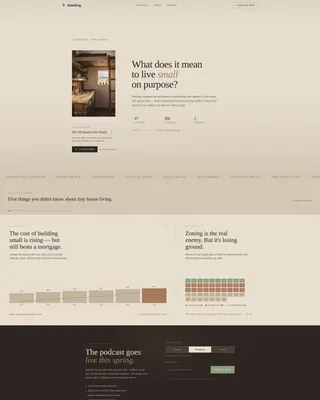 Tiny House Living Podcast Landing Page Template