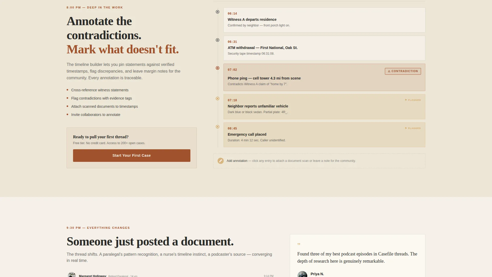 True Crime Community Landing Page Template