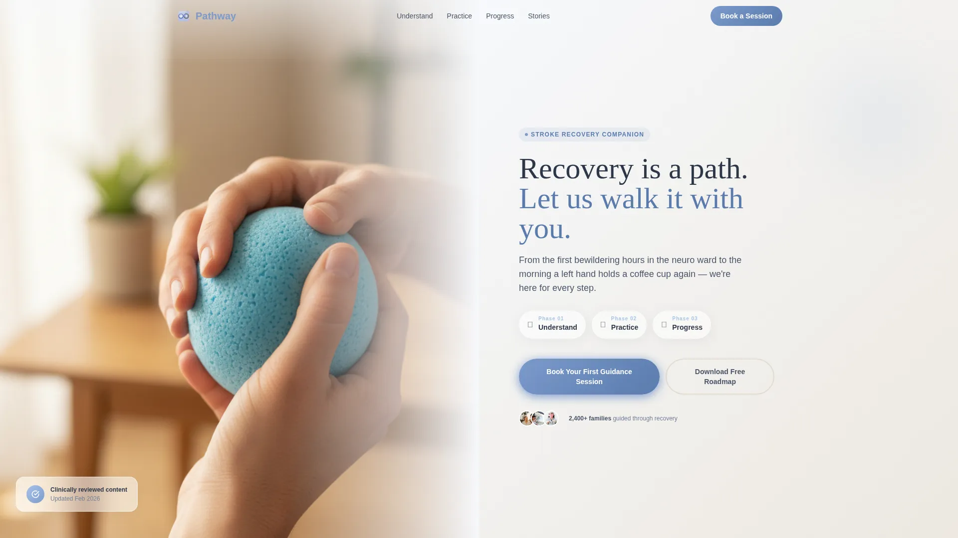 Stroke Recovery Patient Education Landing Page