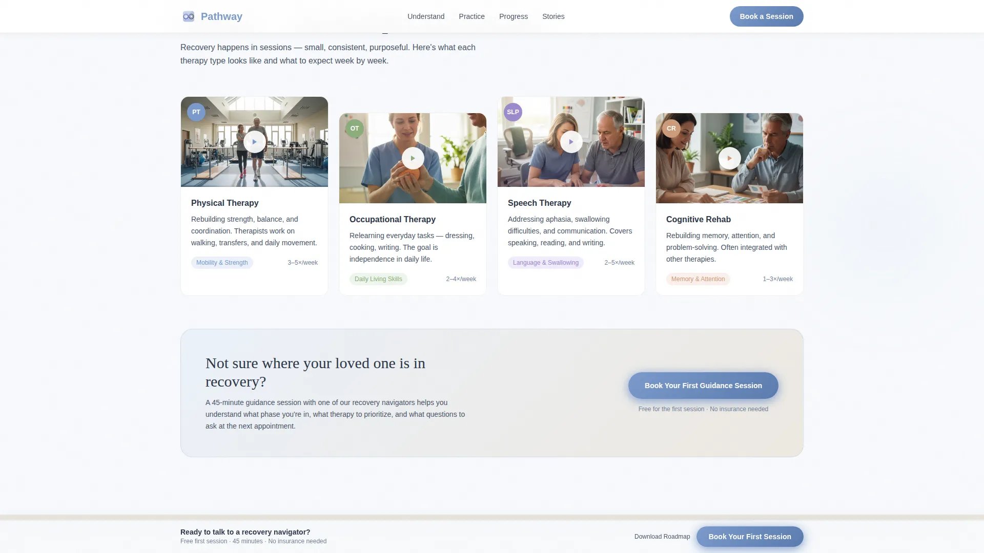 Stroke Recovery Patient Education Landing Page