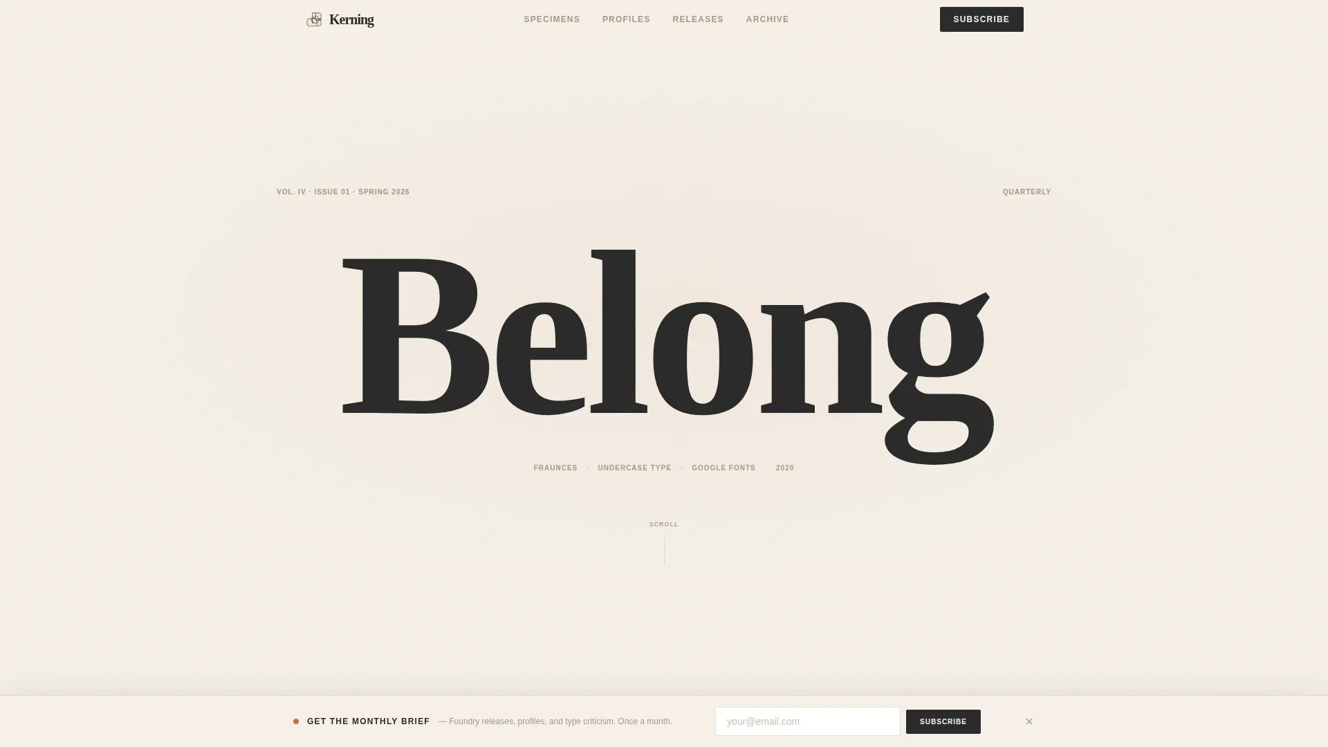 Editorial Typography Landing Page Template