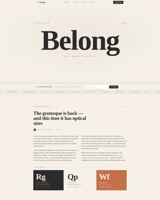 Editorial Typography Landing Page Template