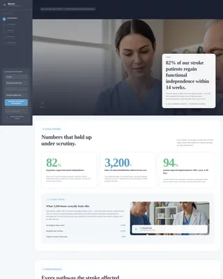 Stroke Recovery Specialist Clinic Landing Page Template