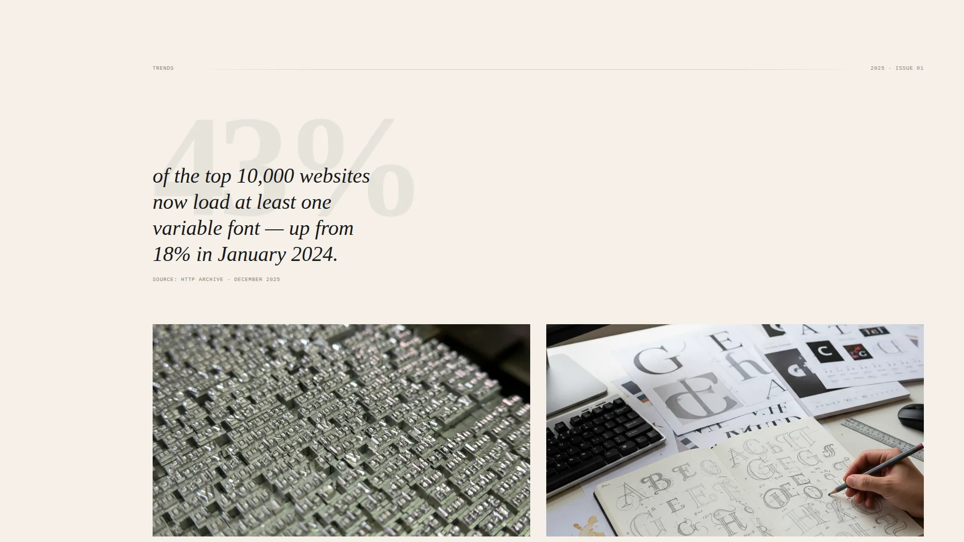 Artisan Typography Blog Landing Page Template