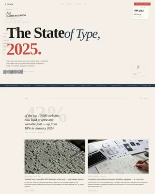 Artisan Typography Blog Landing Page Template