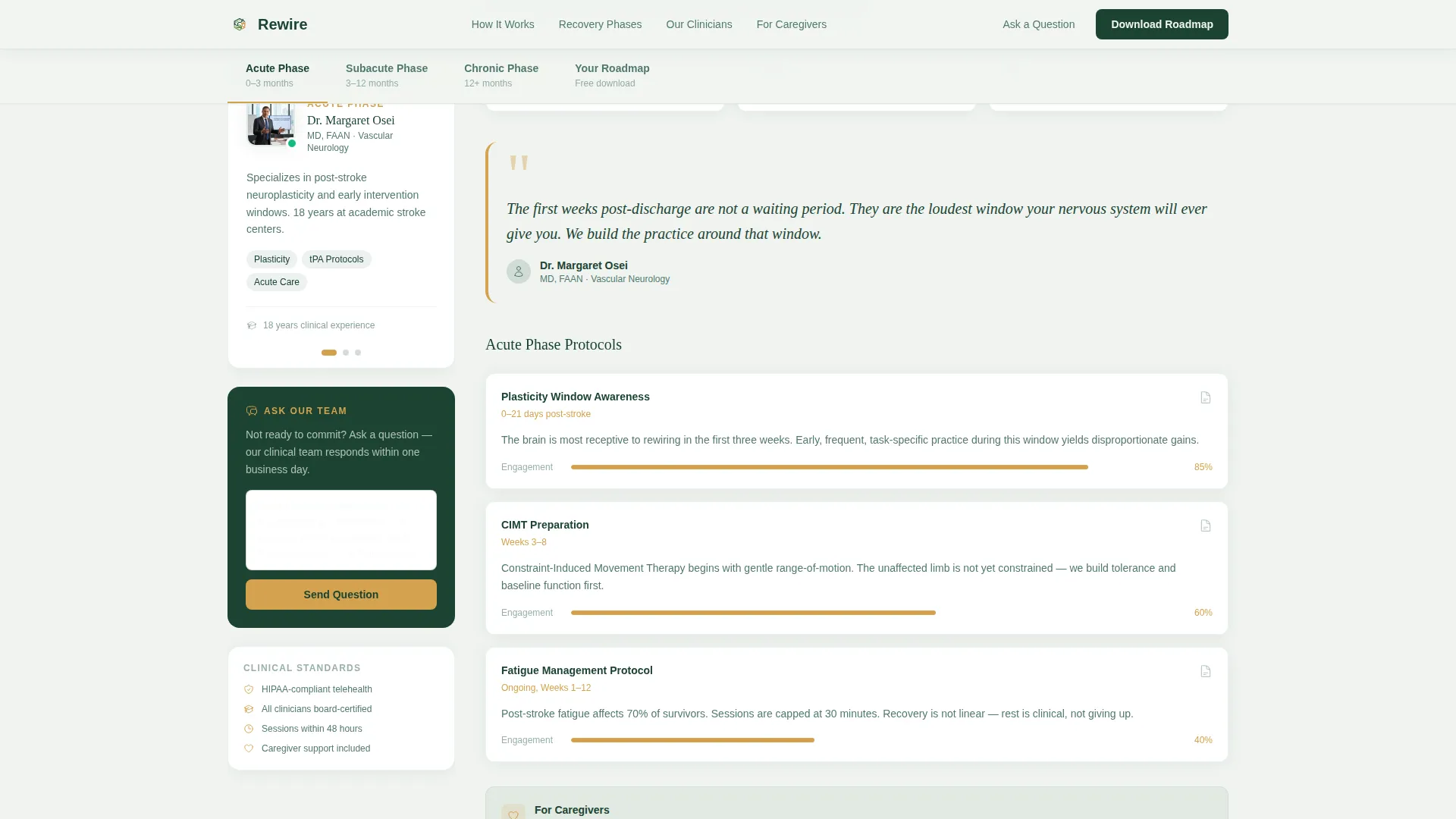 Stroke Recovery Telehealth Landing Page Template