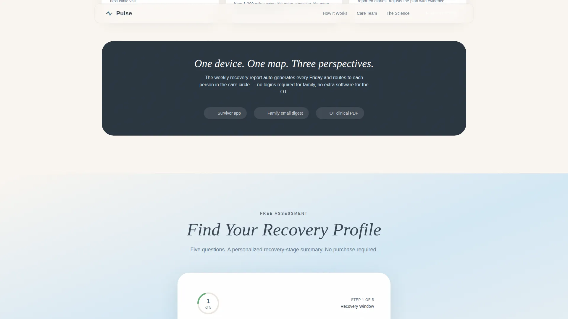Stroke Recovery Wearable Landing Page Template