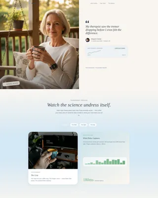 Stroke Recovery Wearable Landing Page Template