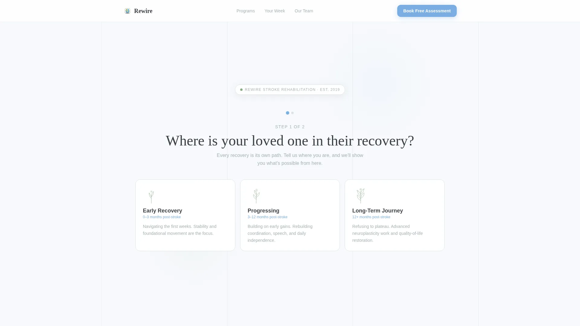 Stroke Rehabilitation Clinic Landing Page Template