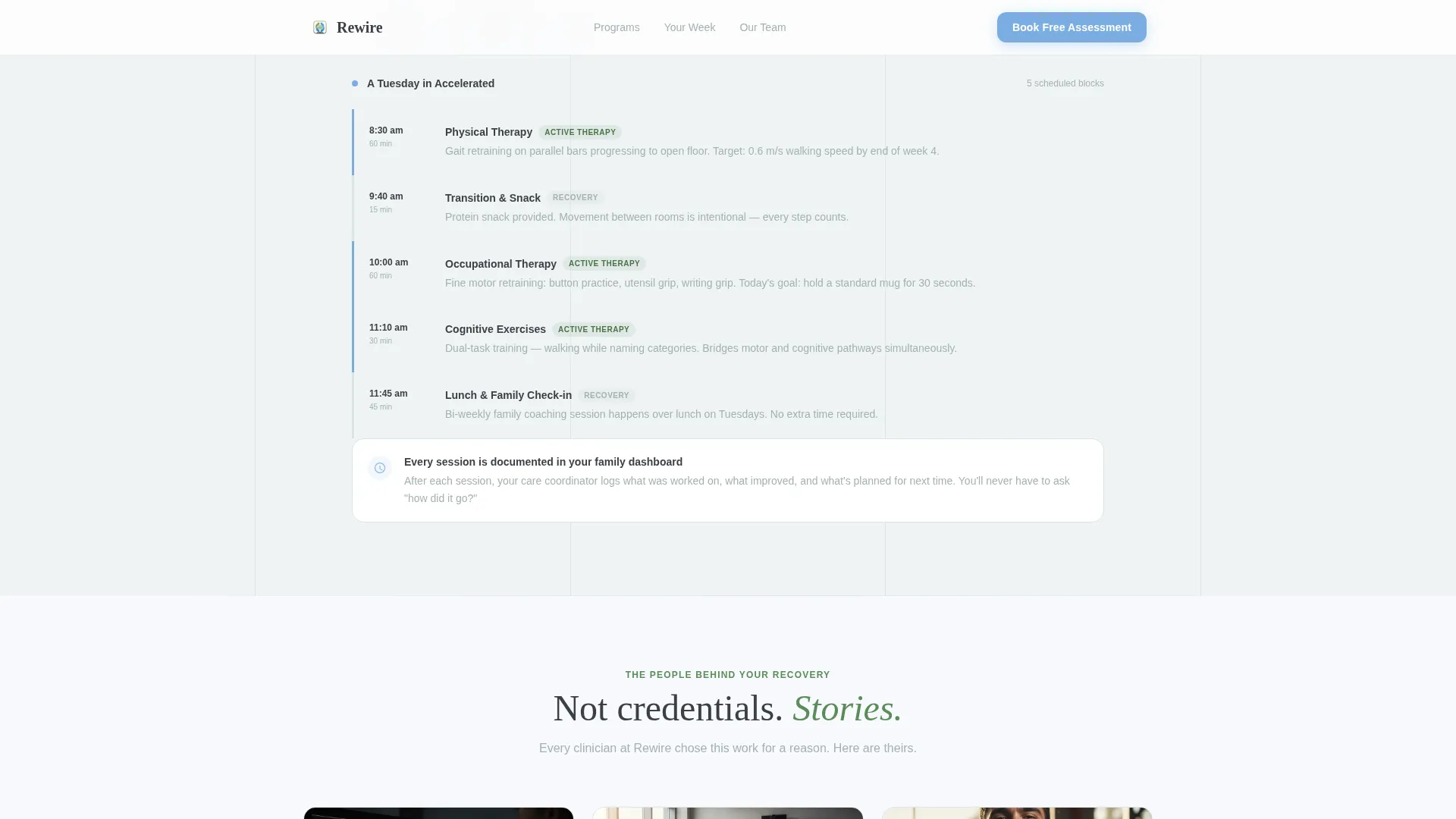 Stroke Rehabilitation Clinic Landing Page Template