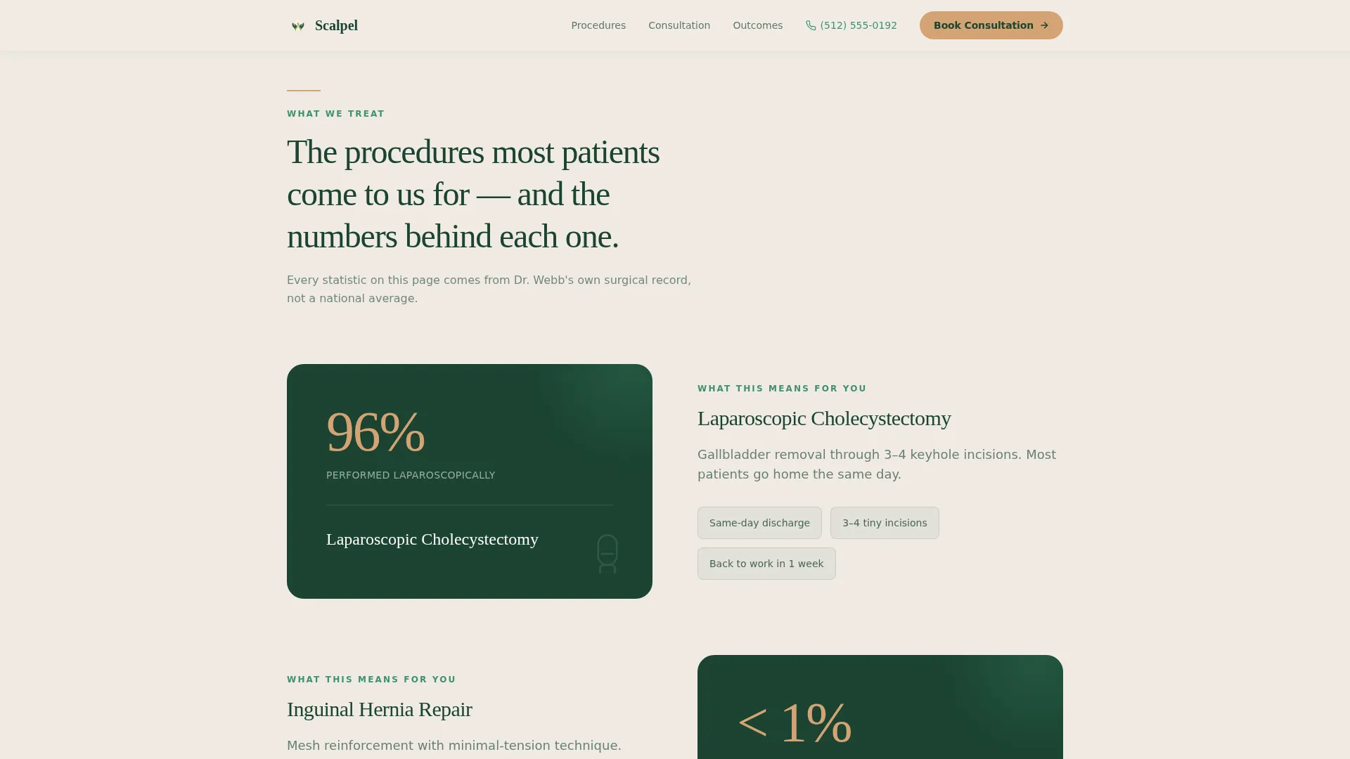 General Surgeon Appointment Booking Landing Page
