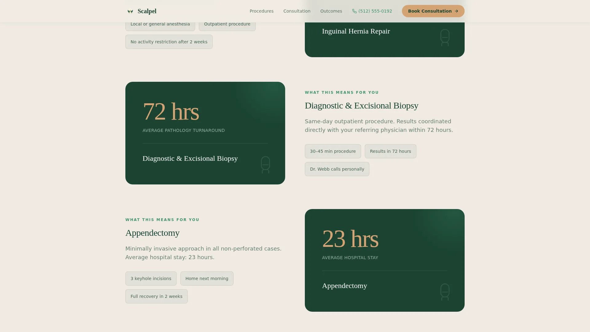 General Surgeon Appointment Booking Landing Page