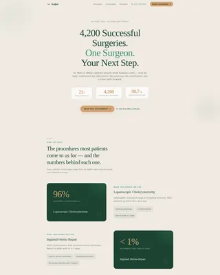 General Surgeon Appointment Booking Landing Page