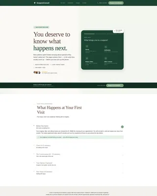 Surgeon (General) Booking Website Template