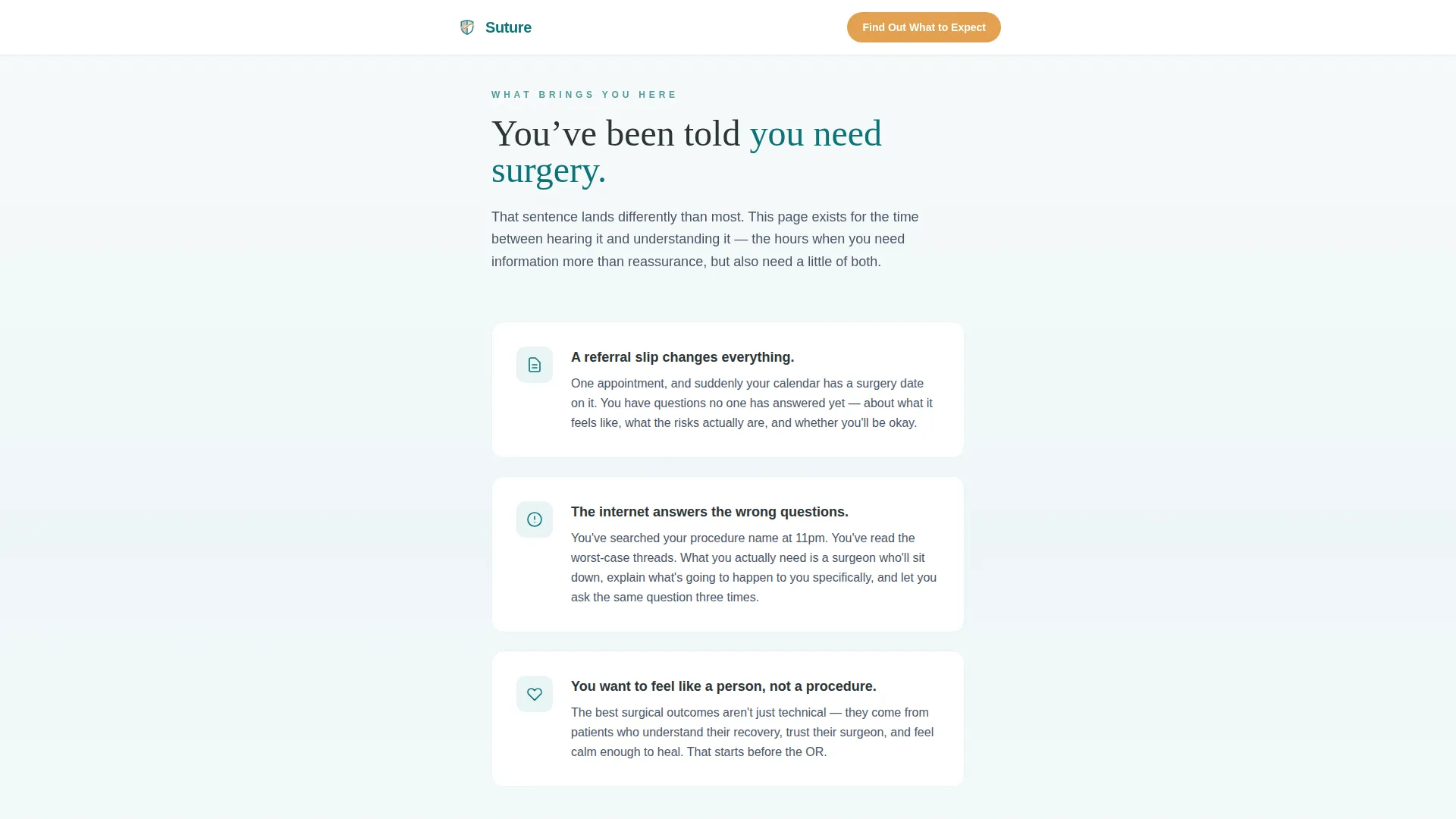General Surgeon Testimonial Landing Page Template