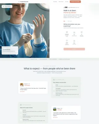 Surgical Center Lead Generation Landing Page Template