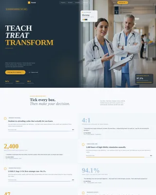 Teaching Hospital Landing Page Template