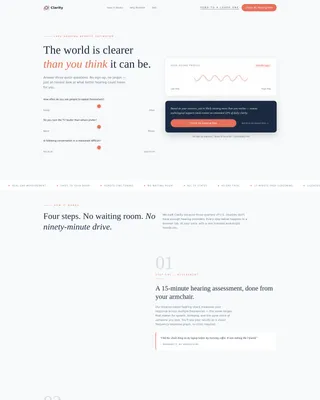 Teleaudiology Landing Page Template for Hearing Care