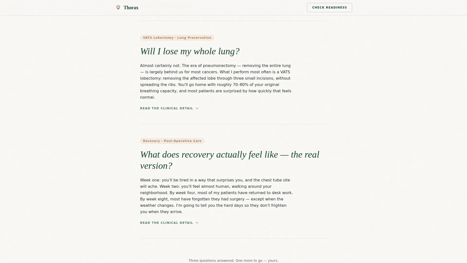 Thoracic Surgeon New Patient Landing Page Template