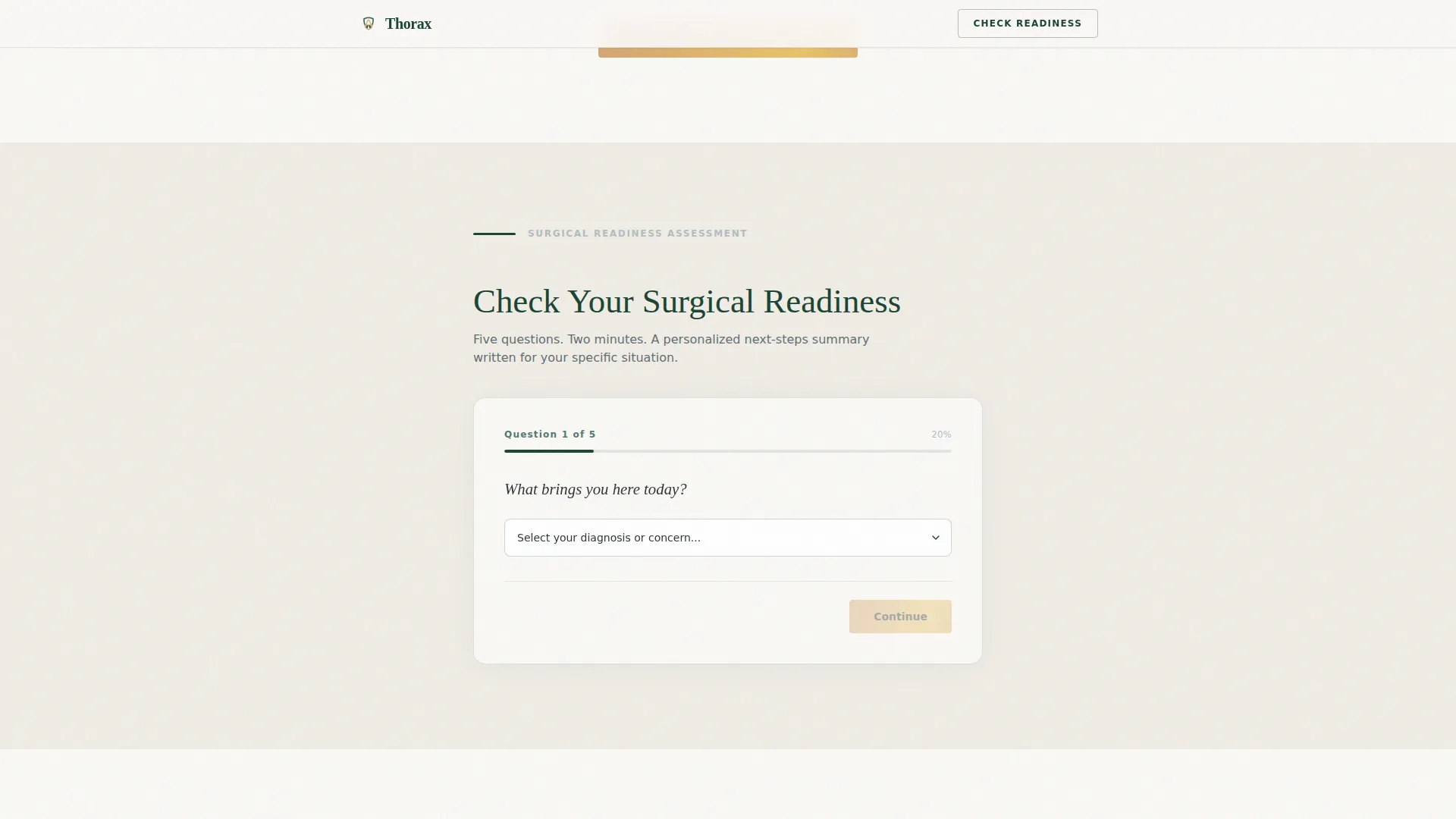 Thoracic Surgeon New Patient Landing Page Template