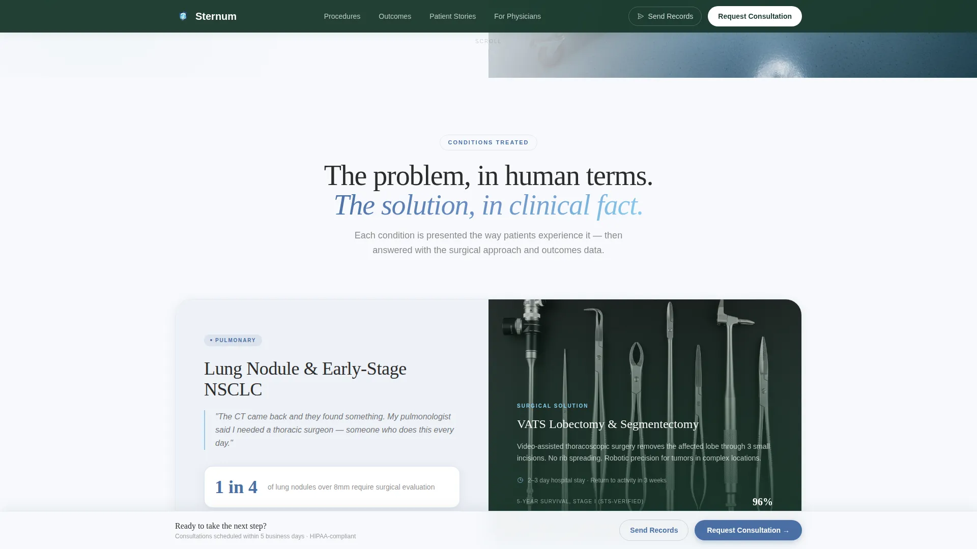 Thoracic Surgeon Landing Page Template