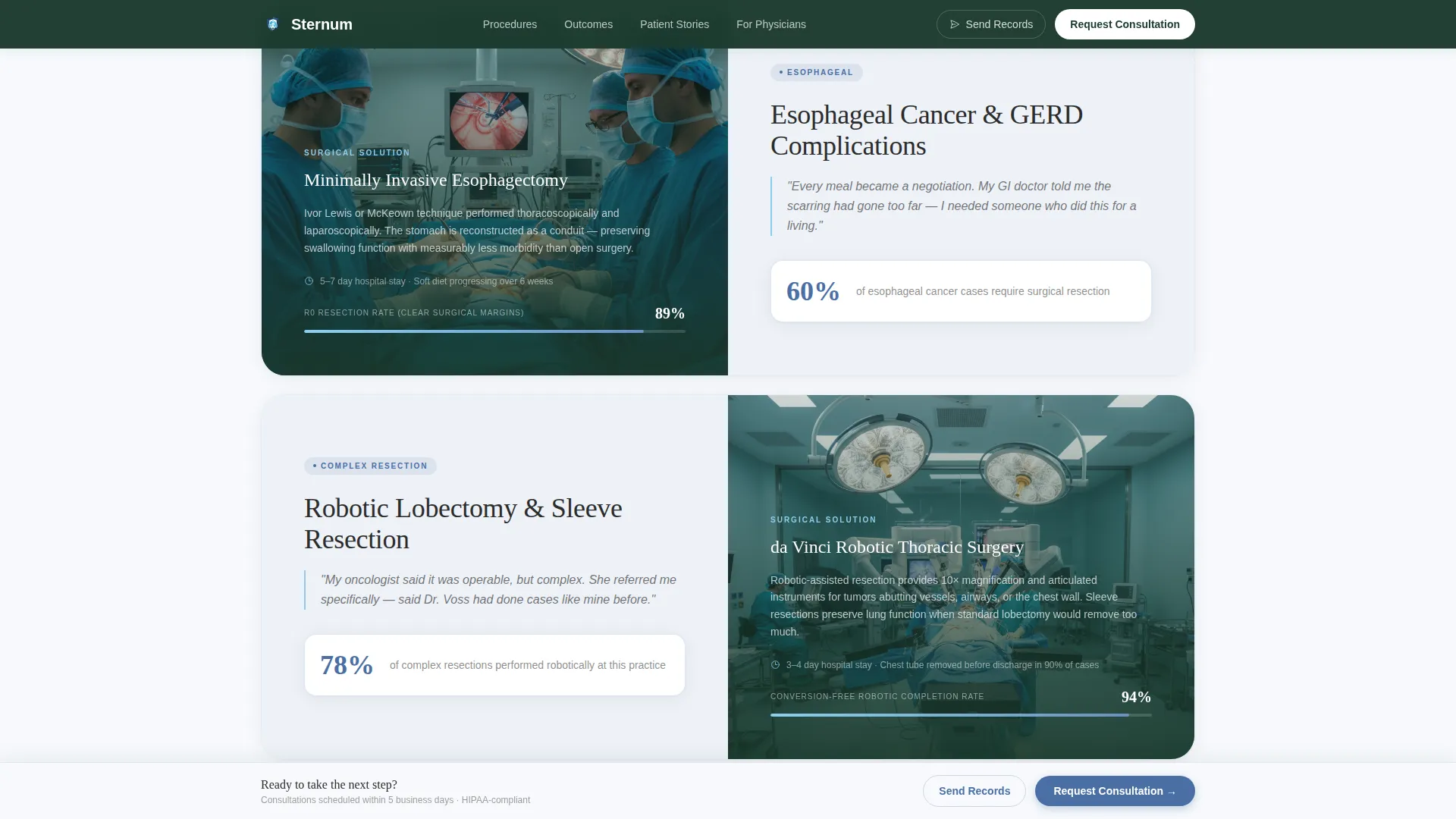 Thoracic Surgeon Landing Page Template