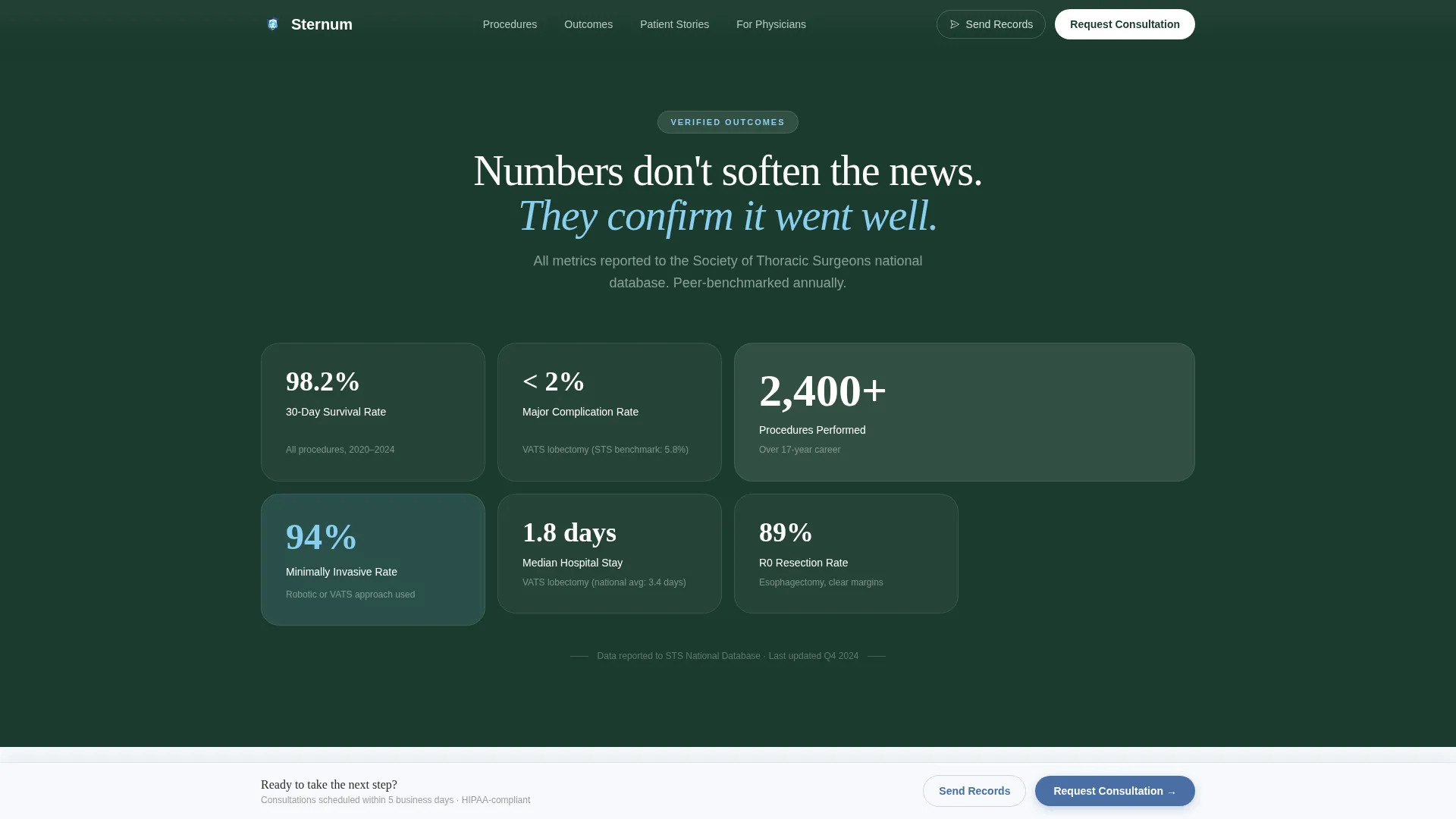 Thoracic Surgeon Landing Page Template