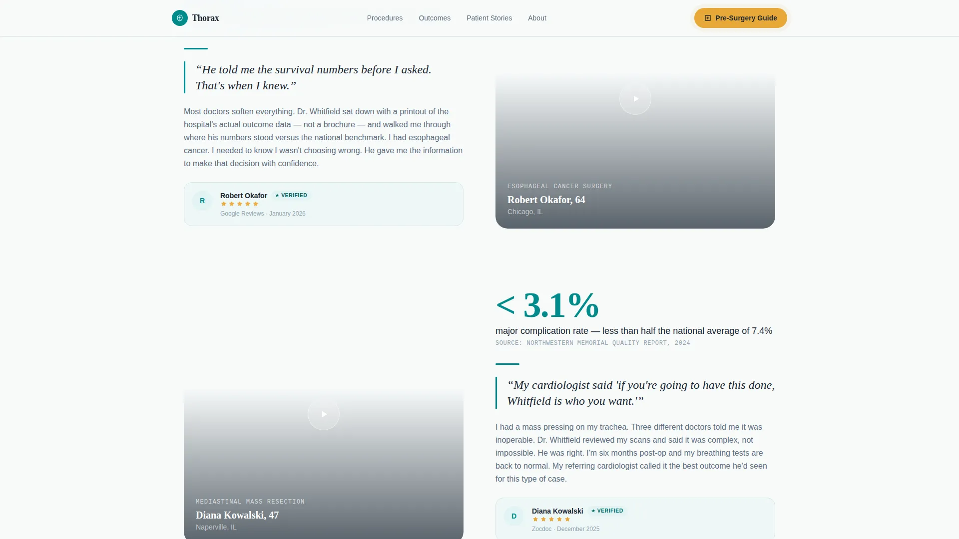 Authoritative Cardiac Surgeon Landing Page Template