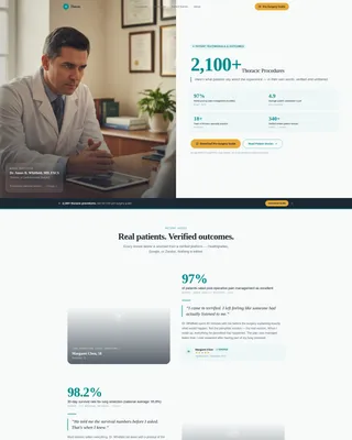 Authoritative Cardiac Surgeon Landing Page Template