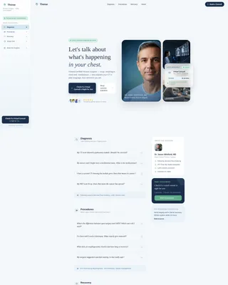 Thoracic Surgeon Booking Website Template