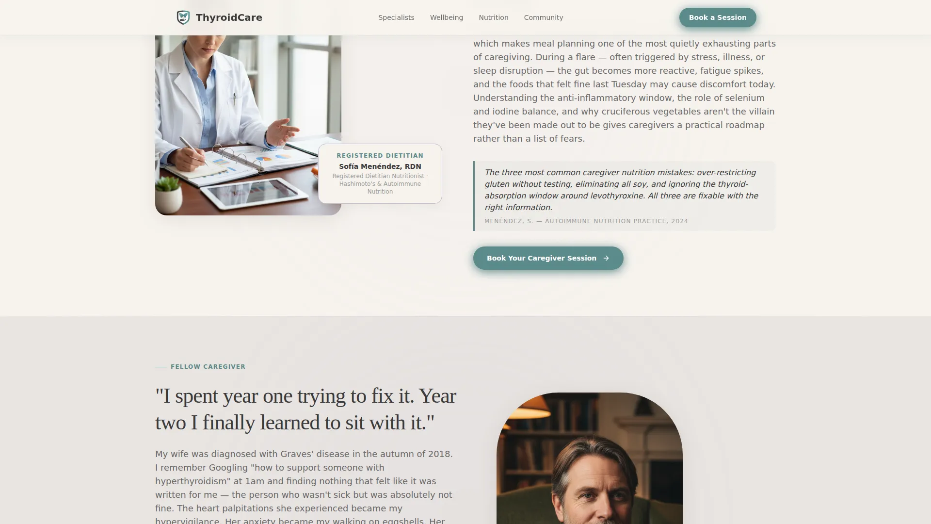 Specialist Thyroid Disorder Care Appointment Booking Website Template