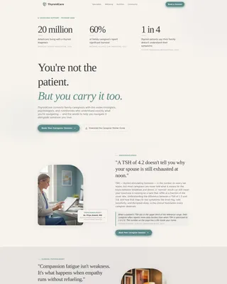 Specialist Thyroid Disorder Care Appointment Booking Website Template
