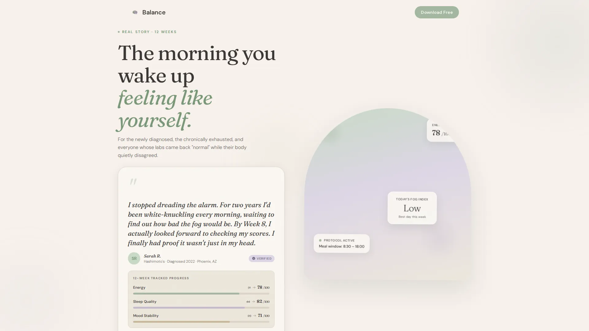 Thyroid Disorder Care Reviews & Social Proof Website Template