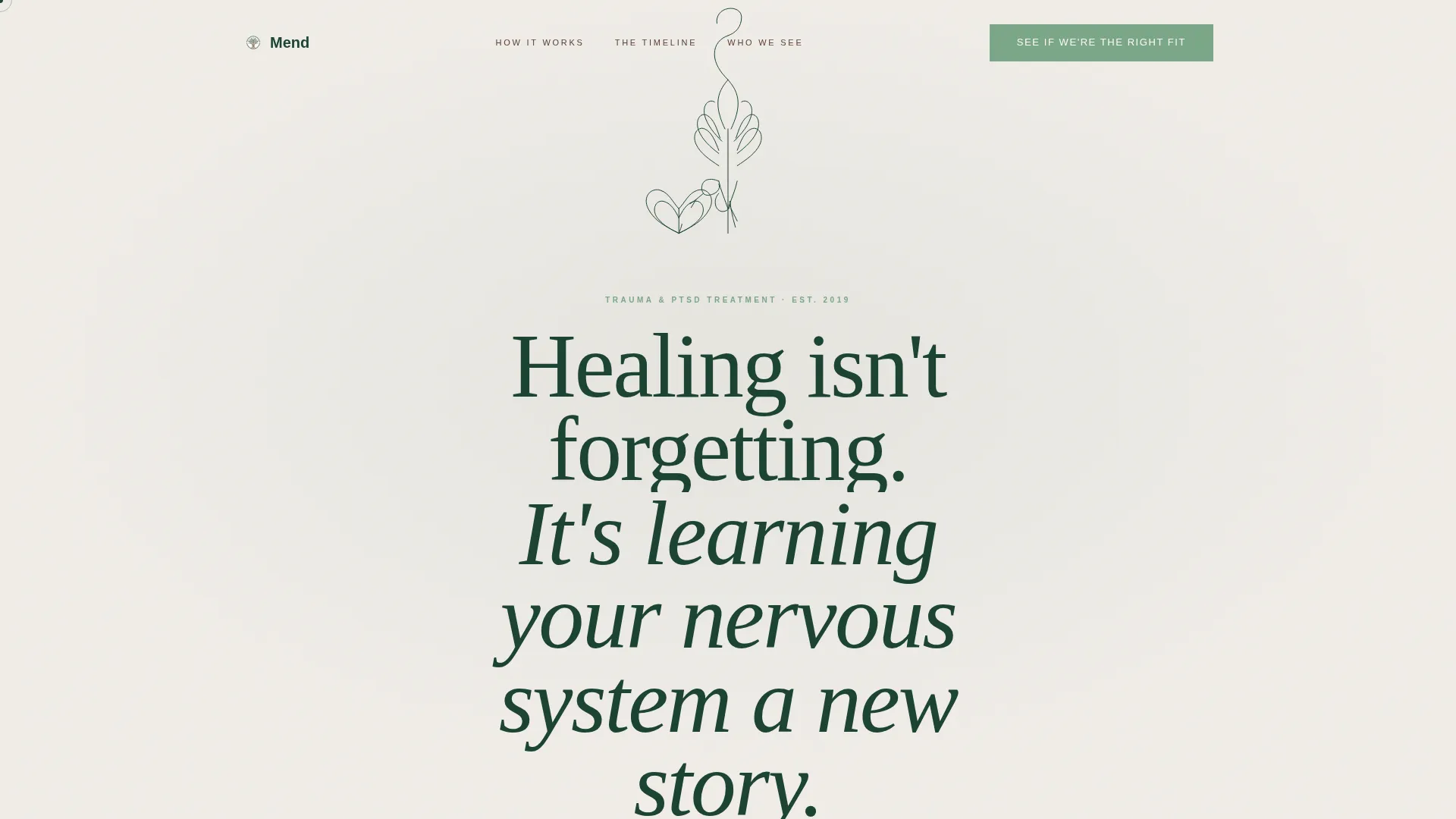 Trauma & PTSD Treatment Center Landing Page Template
