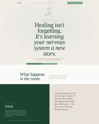 Trauma & PTSD Treatment Center Landing Page Template