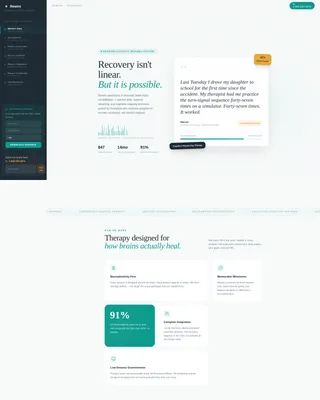 TBI Rehab Landing Page Template | Sidebar Companion