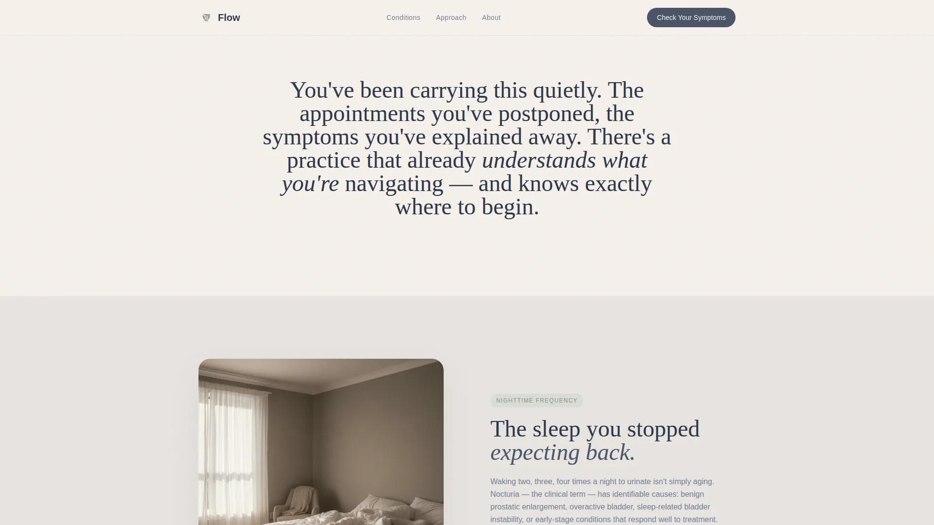 Urology Practice Website Template with Symptom Assessment Quiz