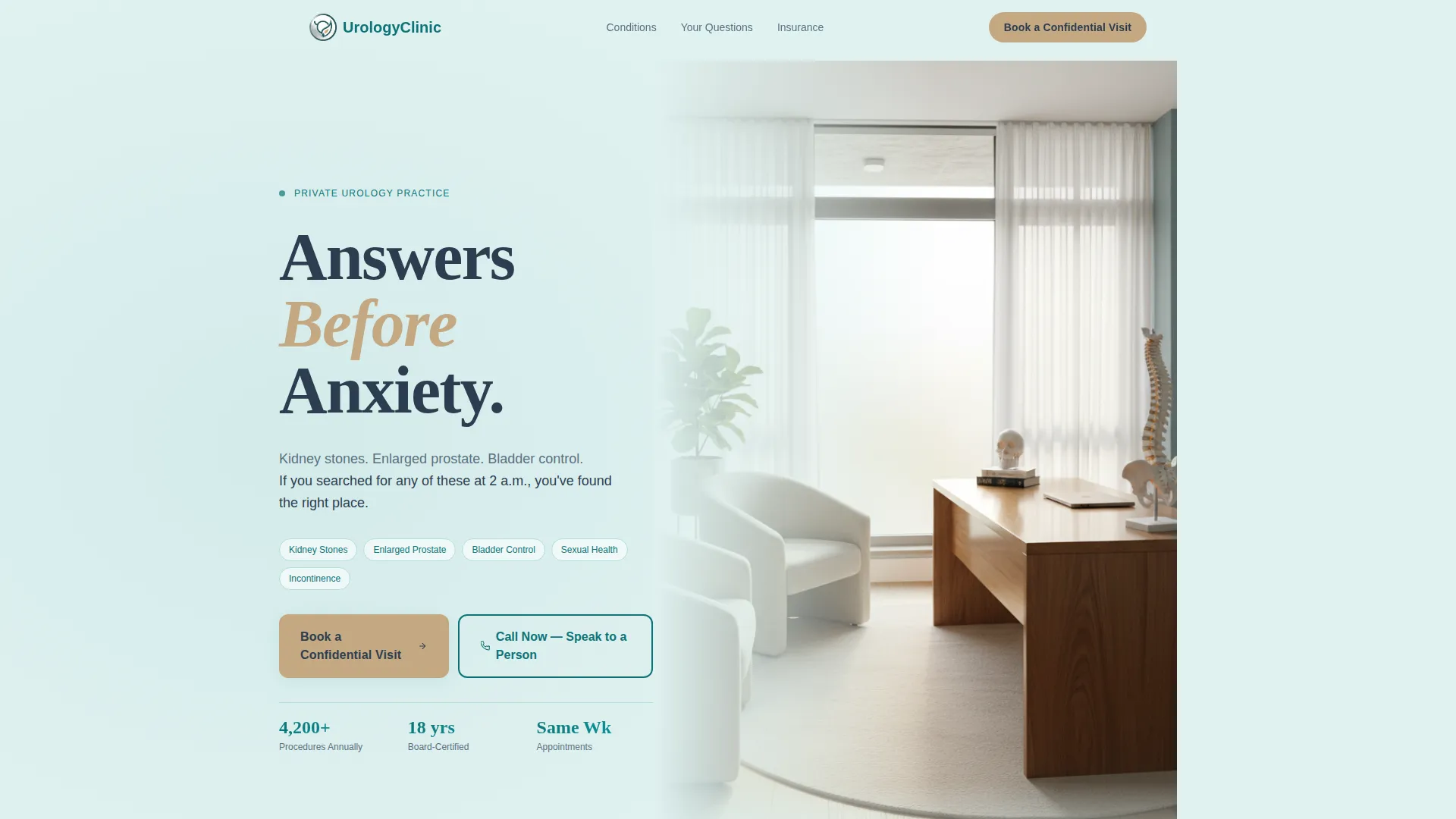 Appointment Landing Page Template | Booking-Focused