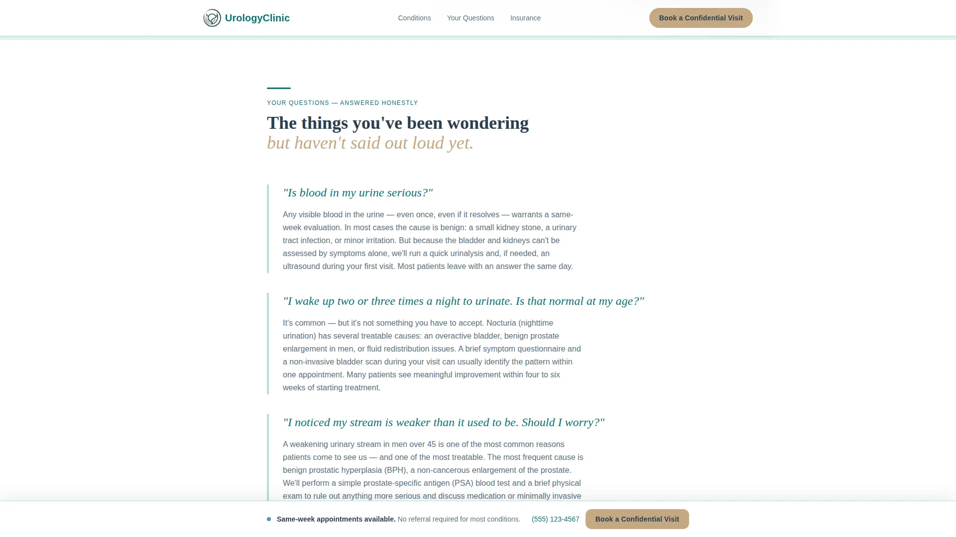 Appointment Landing Page Template | Booking-Focused