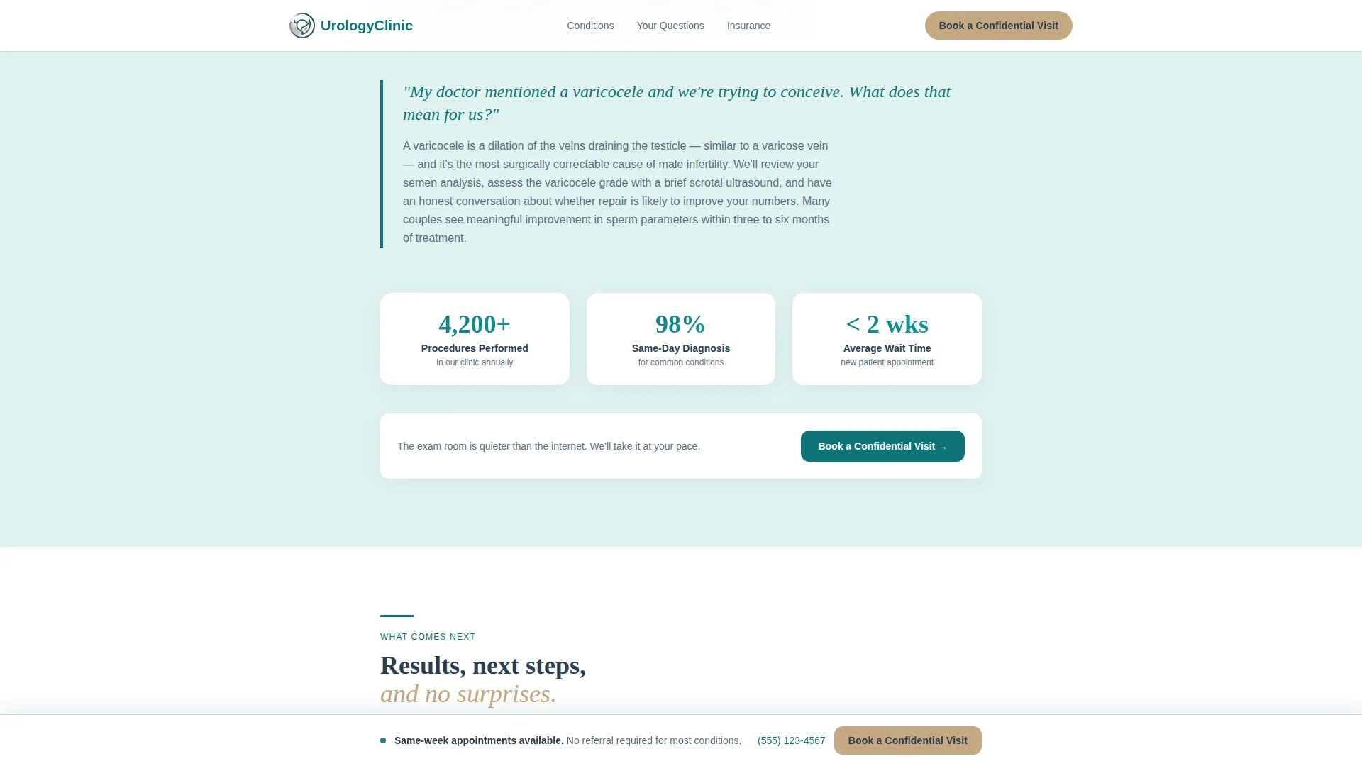 Appointment Landing Page Template | Booking-Focused