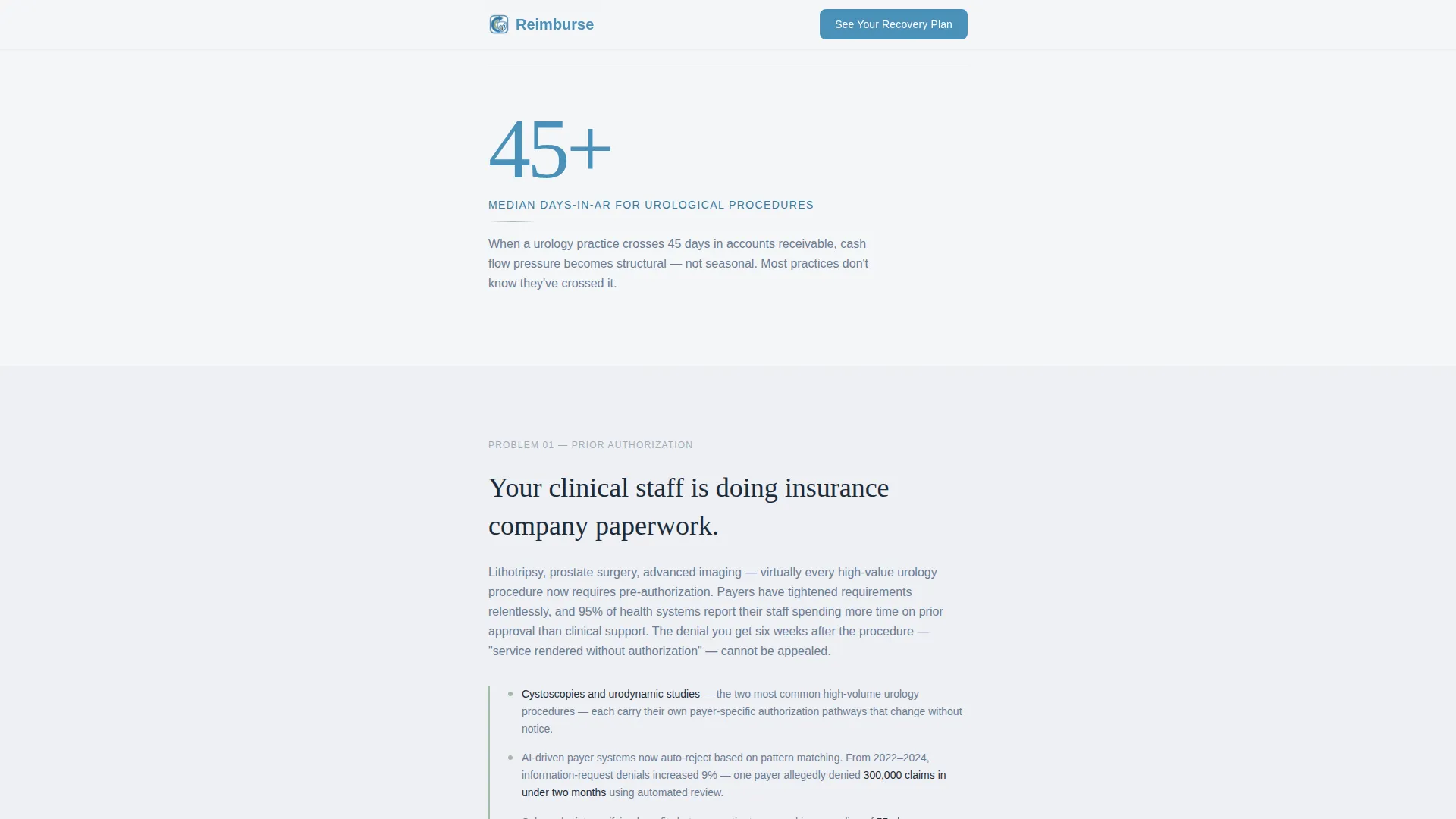Urology Billing Service Landing Page Template