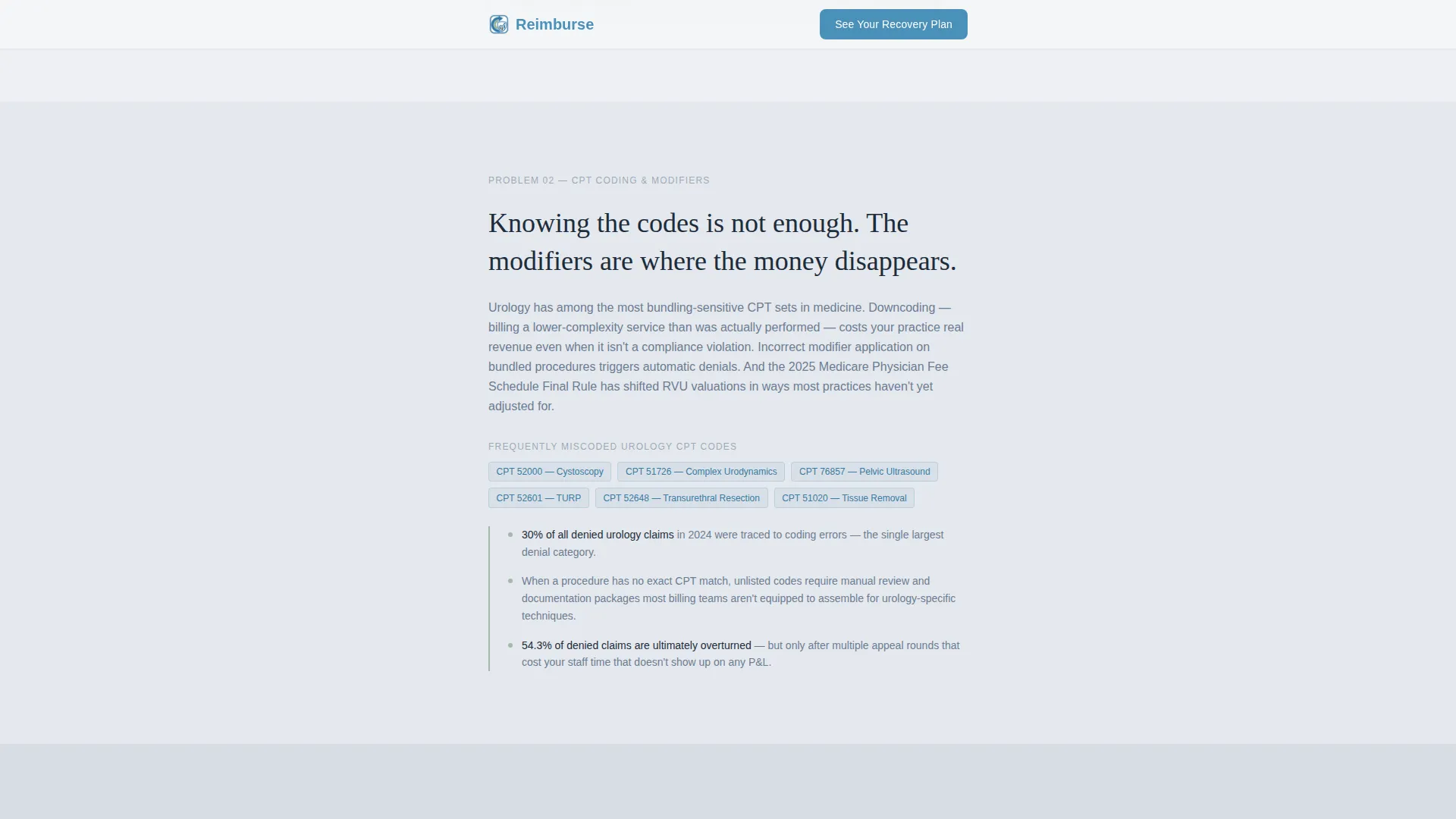 Urology Billing Service Landing Page Template