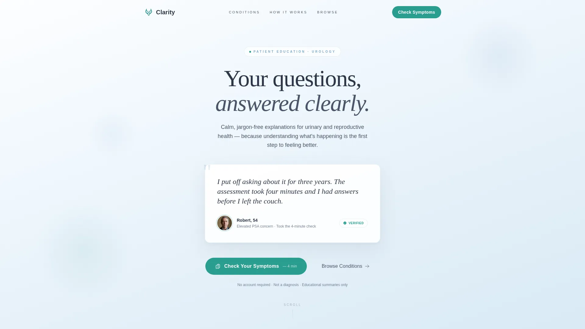 Urologist Patient Education Landing Page Template