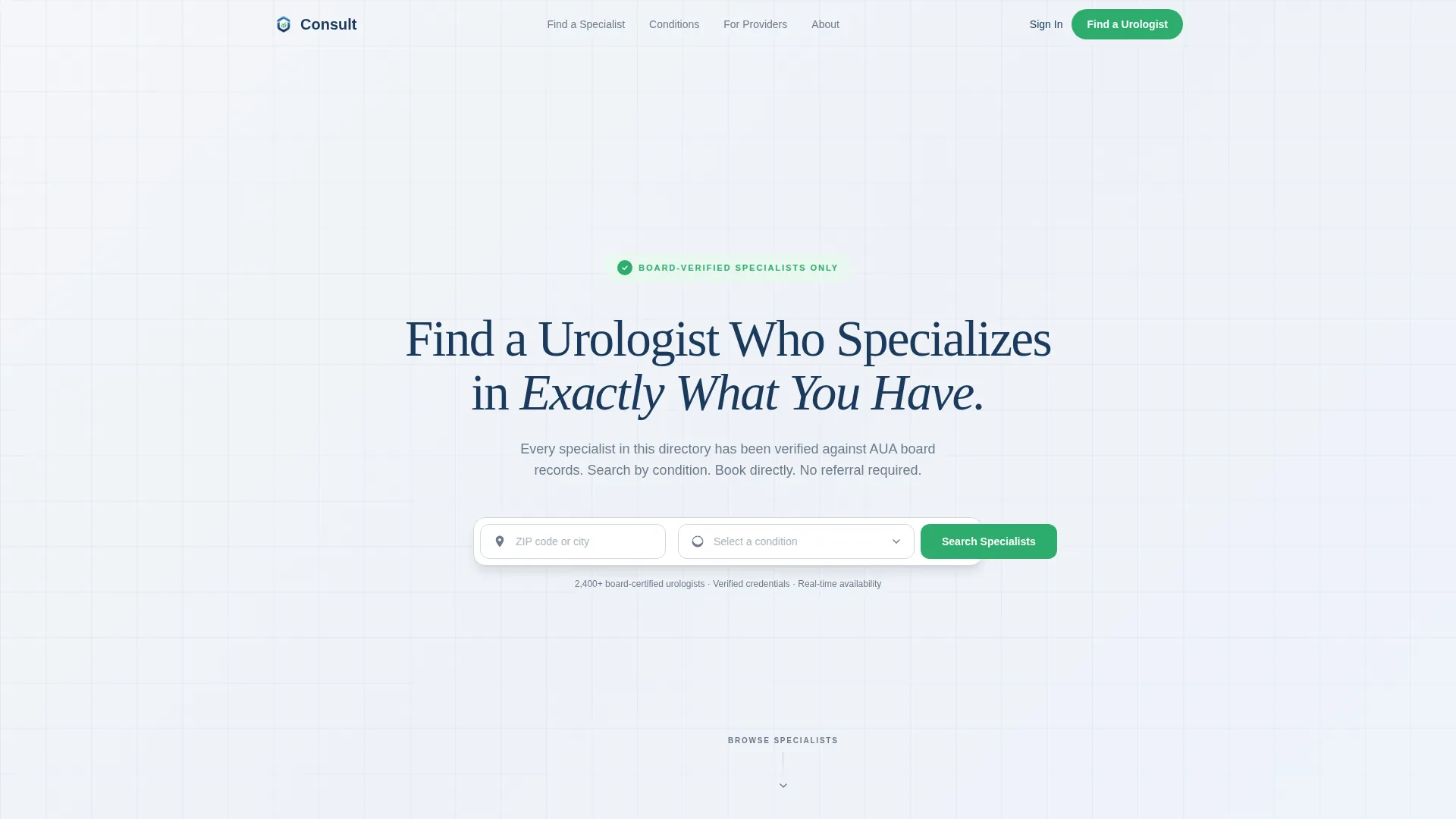 Provider Directory Landing Page Template